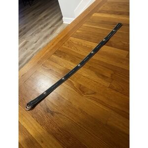 Men's YRI Double Ring Canvas Needlepoint‎ Belt Brooklawn Country Club Sz L Green